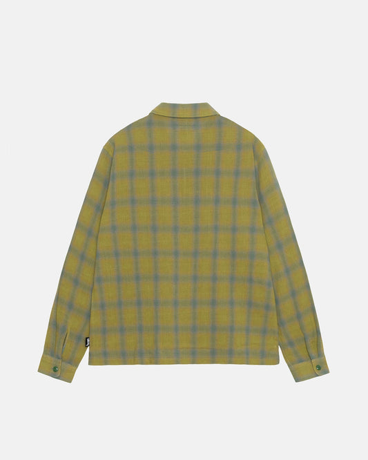 CHEMISE À FERMETURE ÉCLAIR EN CARREAUX DE FILS RETORS