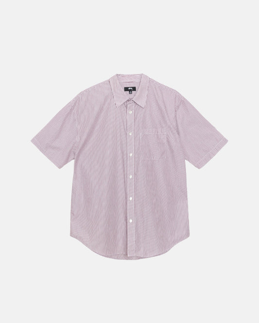 CHEMISE COUPE AMPLE MANCHES COURTES À RAYURES 8 BALL