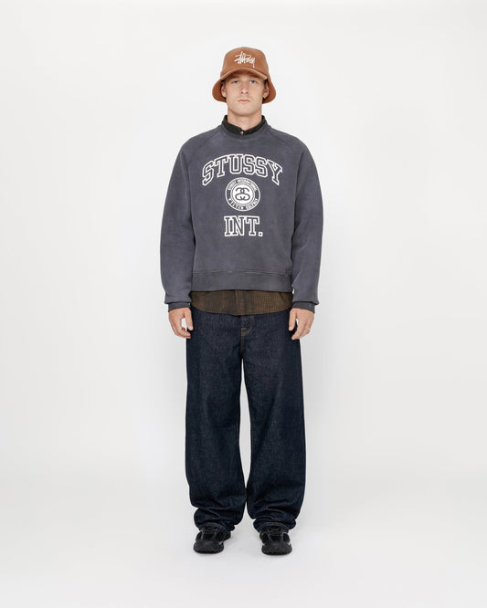 Sweat-shirt ras du cou raglan surpiqué