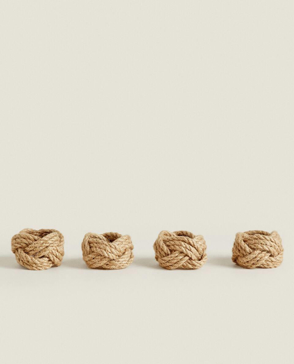 WOVEN NAPKIN HOLDERS (PACK OF 4)