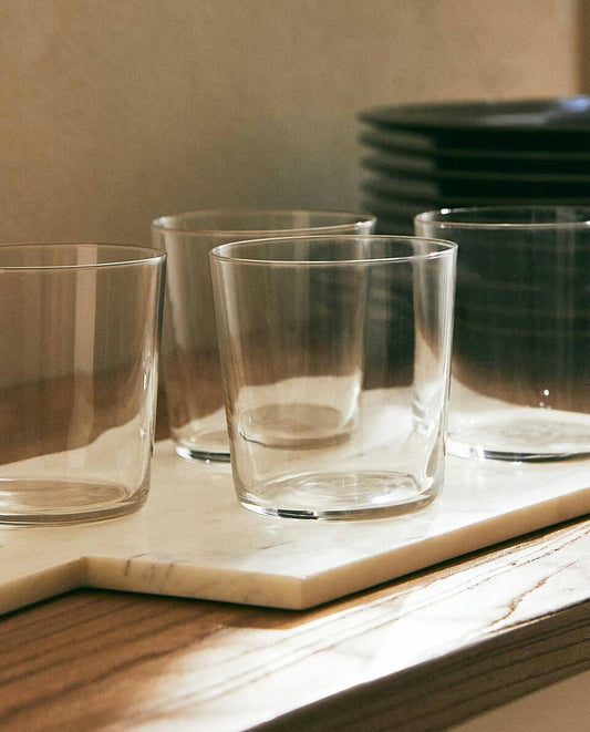GLASS SOFT DRINK TUMBLERS (PACK OF 4)