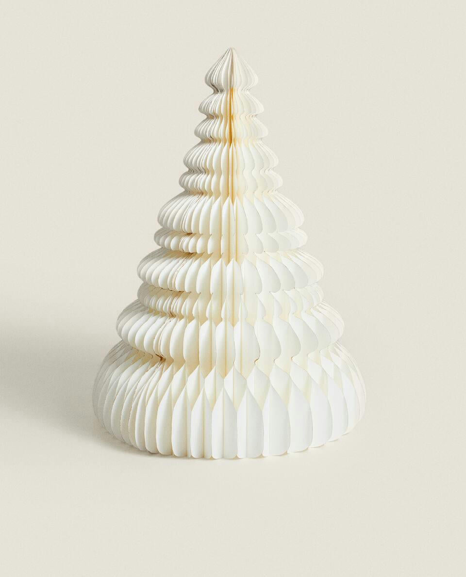 LARGE DECORATIVE PAPER CHRISTMAS TREE WITH BASE